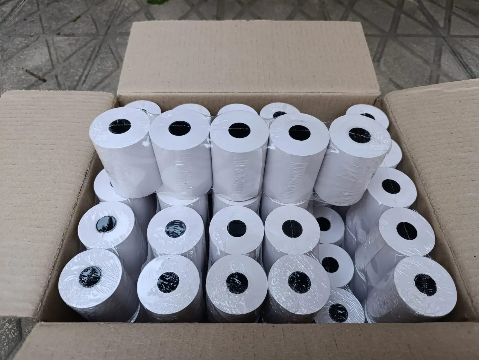 رول حرارتی جیانگ 55 گرمی عرض 80 میلیمتر و طول 44 یارد (40 متر) (کارتن 60 عددی)